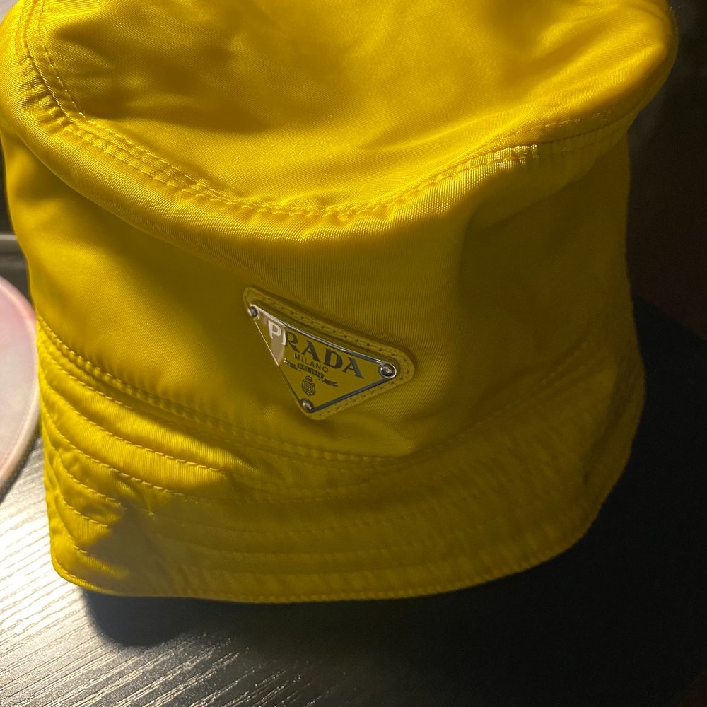 Brand new Yellow Prada Bucket Hat Size Medium